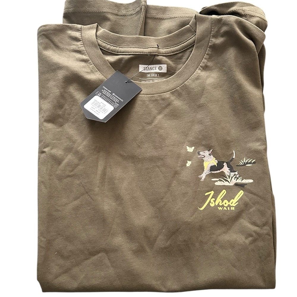 Stance X Real Skateboards Mens Graphic Street Style Art TShirt Green Size‎ L New